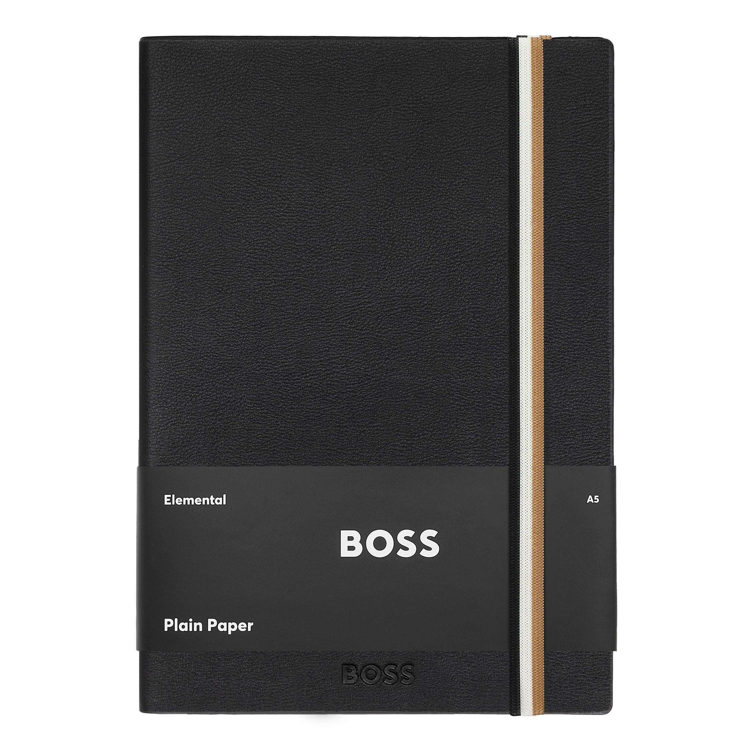 HUGO BOSS Notebook A5 Iconic Black Plain | HNH321AP