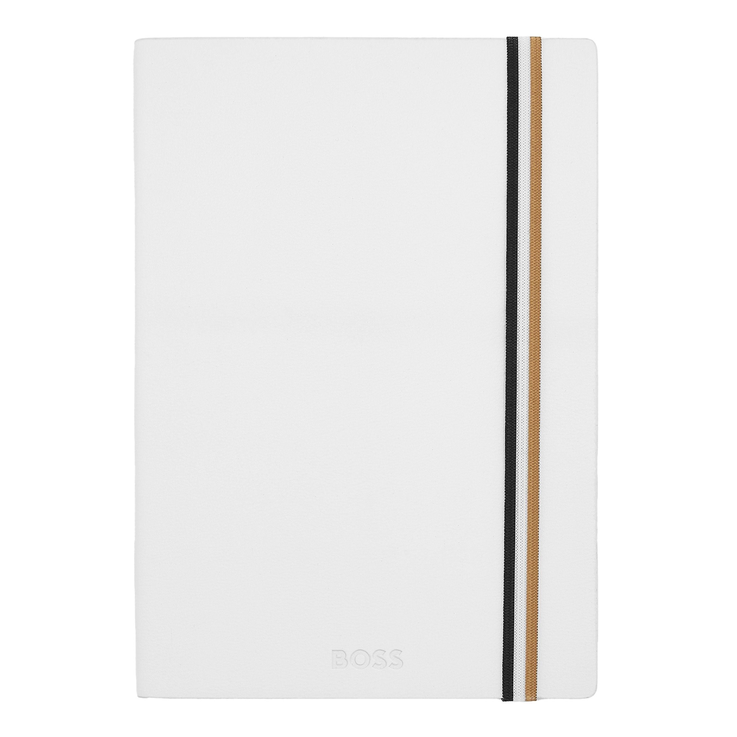 HUGO BOSS Notebook A5 Iconic White Plain | HNH321WP