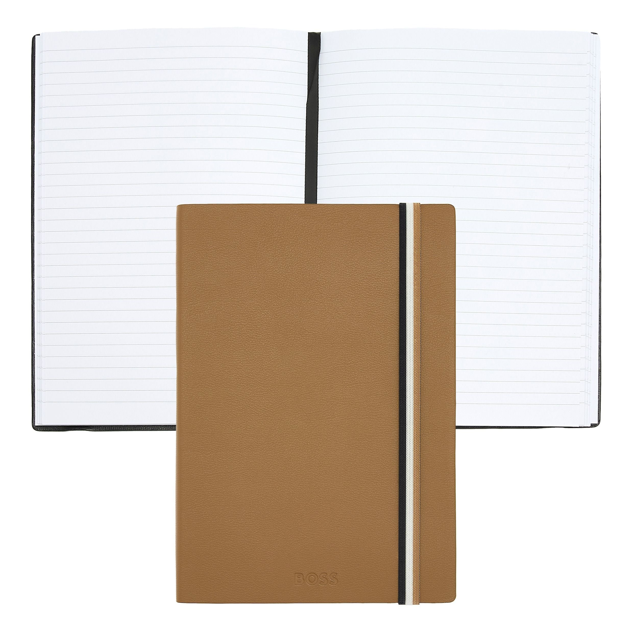 HUGO BOSS Notebook A5 Iconic Camel Lined | HNH321XL