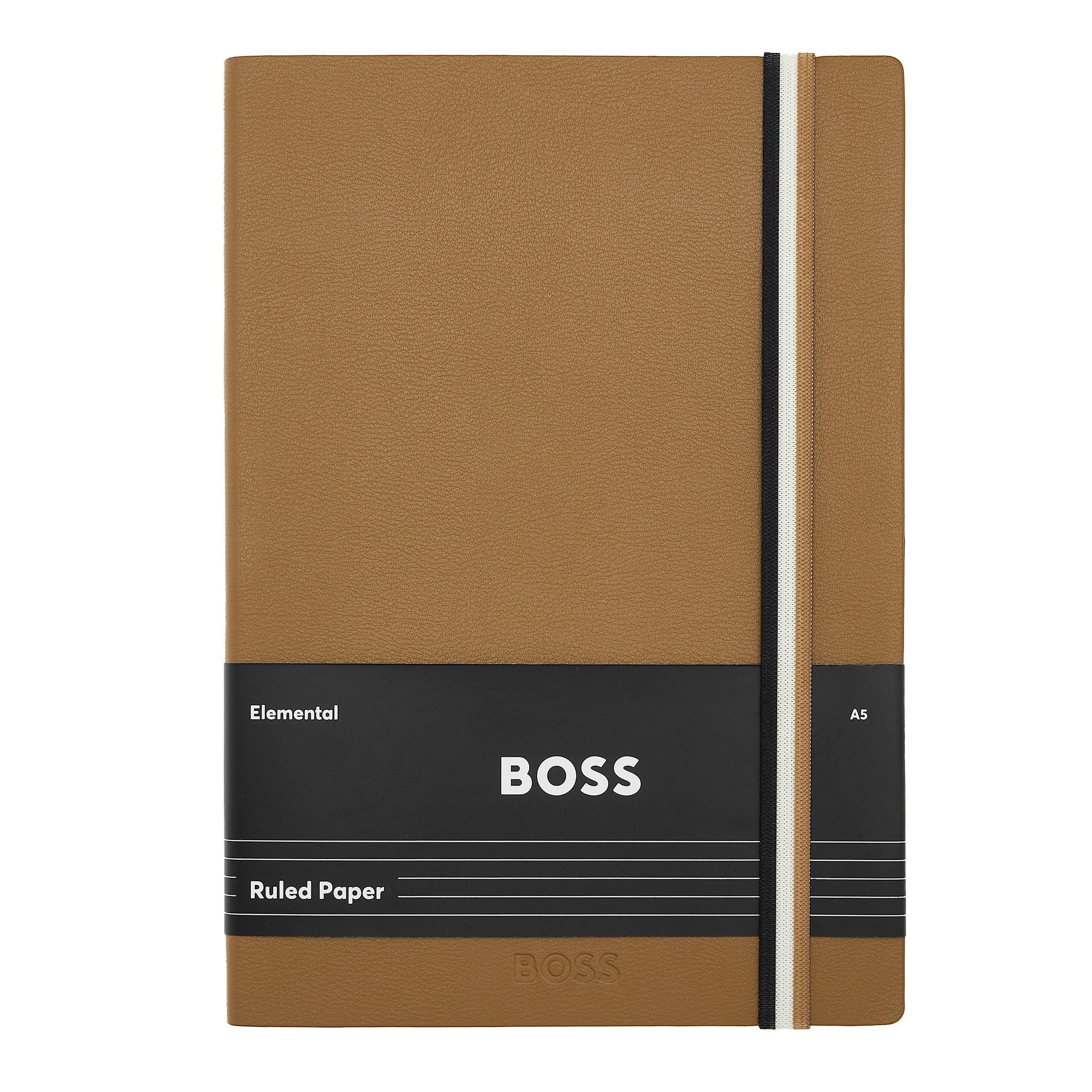 HUGO BOSS Notebook A5 Iconic Camel Lined | HNH321XL