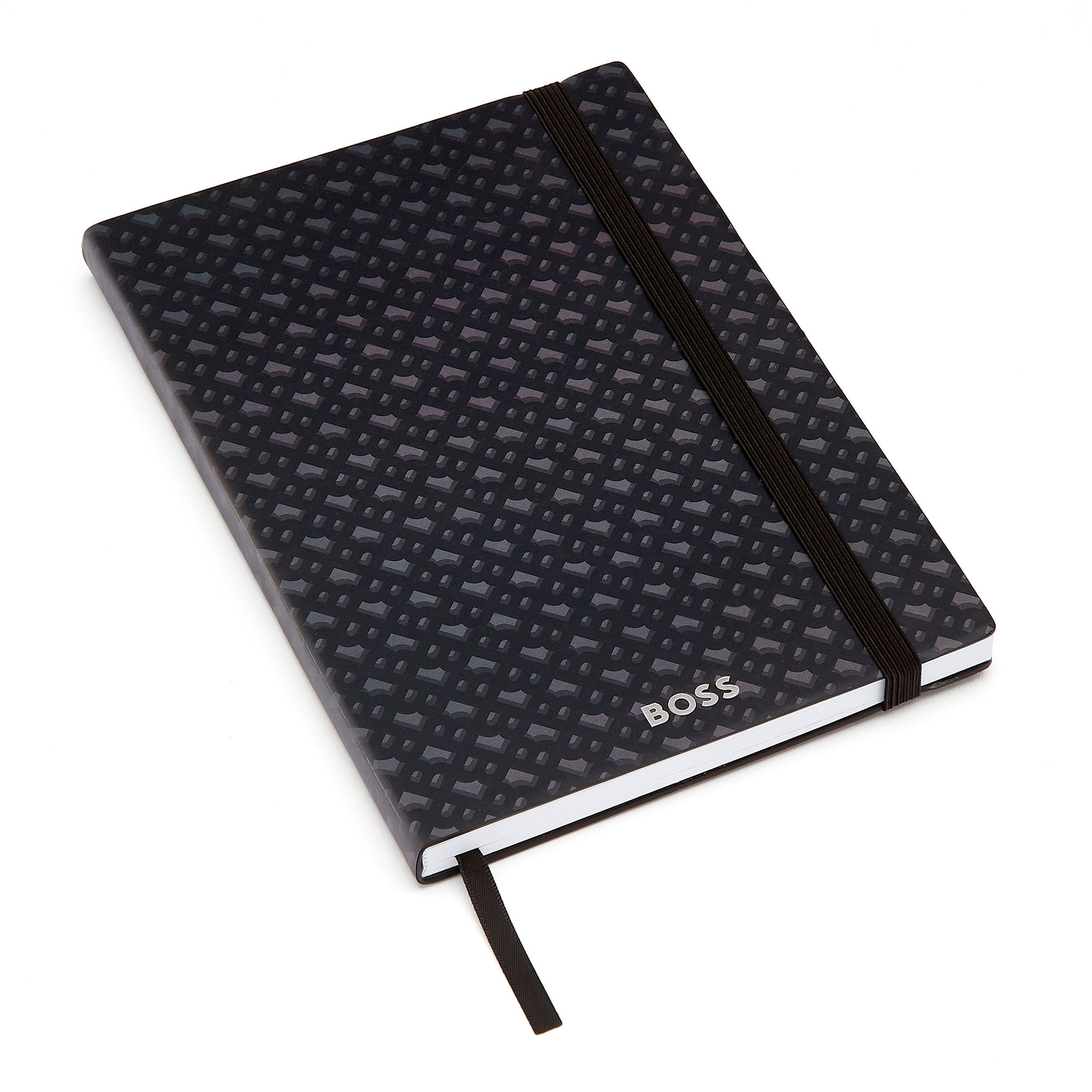 HUGO BOSS Notebook A5 Monogram Grey Lined | HNH412JL