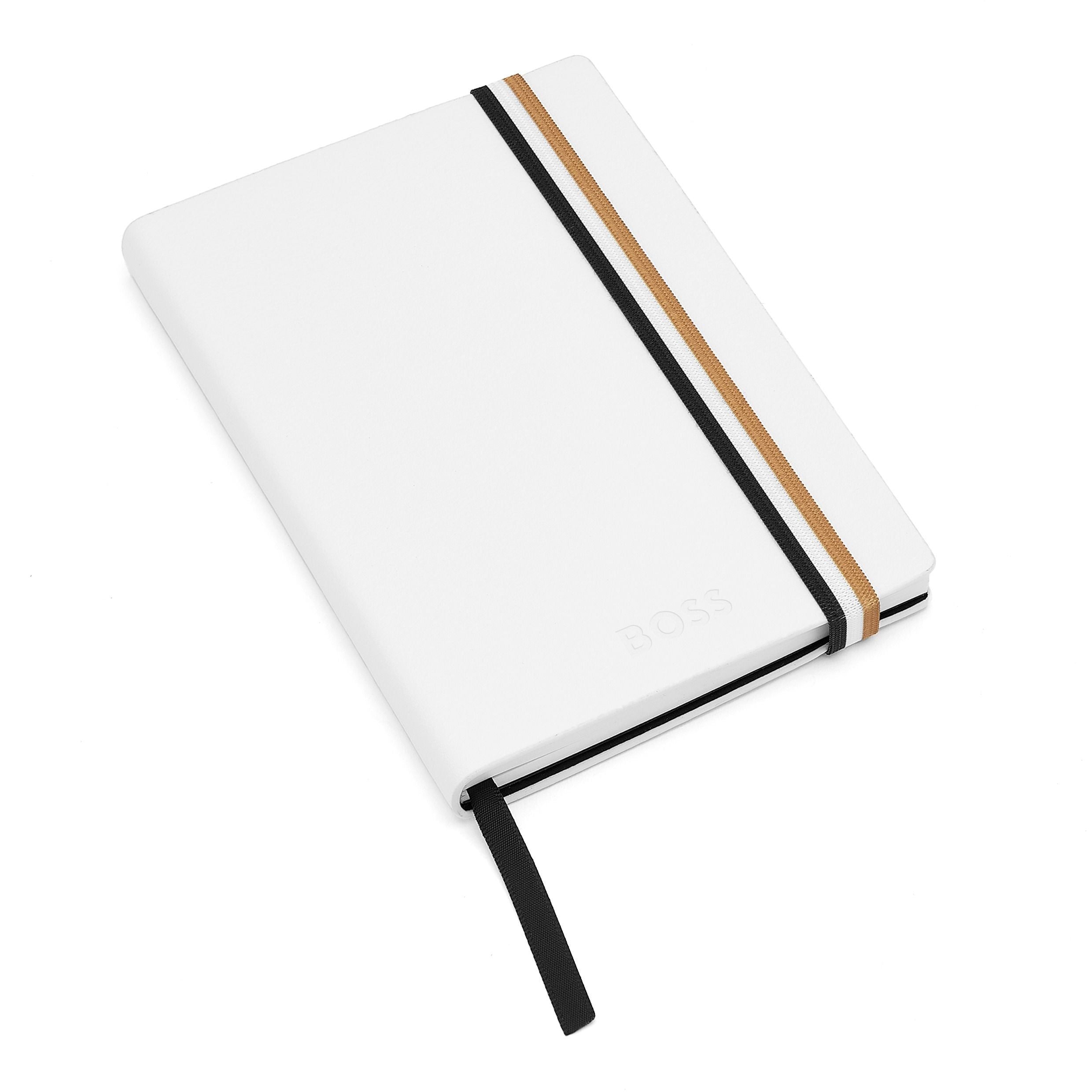HUGO BOSS Notebook A6 Iconic White Lined | HNM421WL
