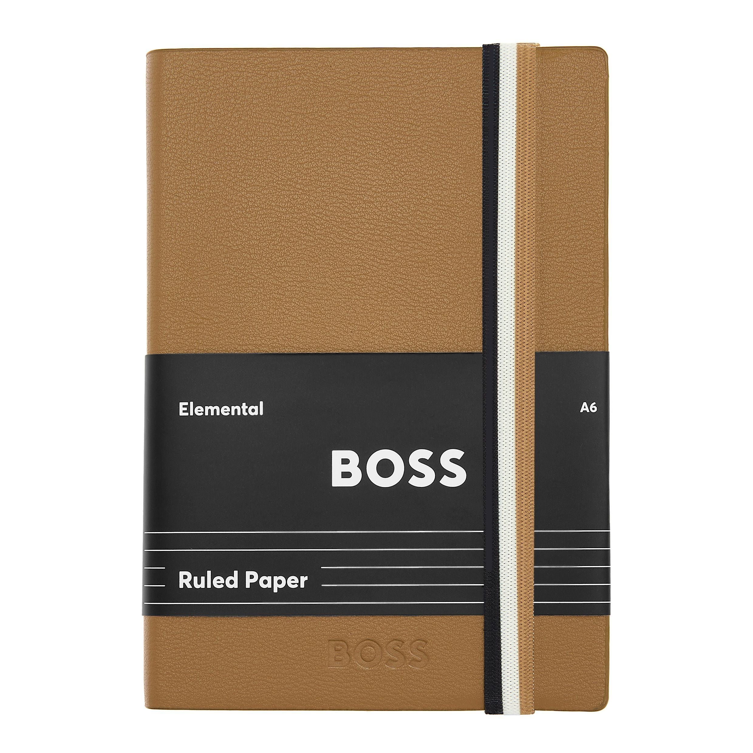 HUGO BOSS Notebook A6 Iconic Camel Lined | HNM421XL