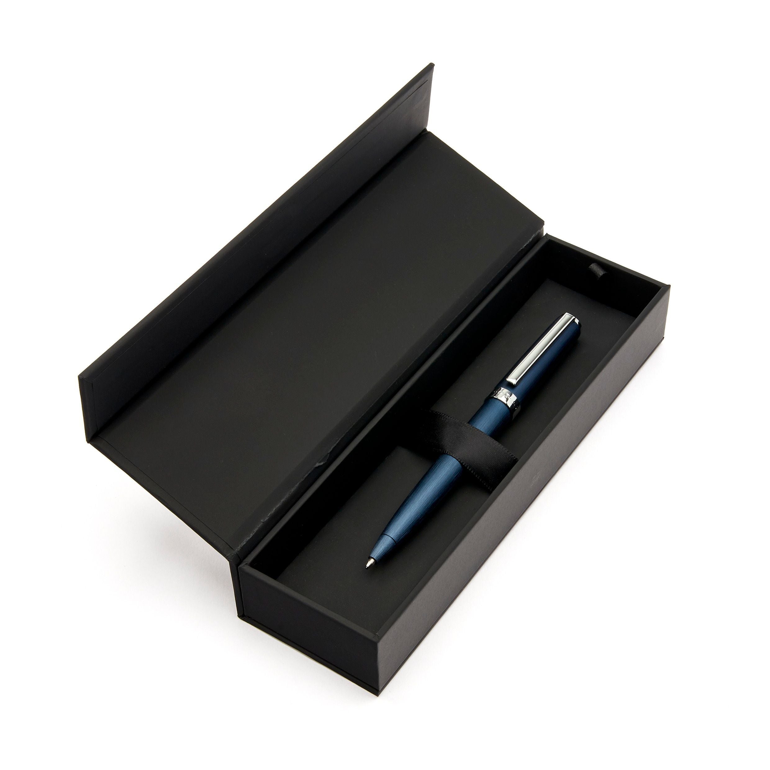 HUGO BOSS Gear Brushed Navy Ballpoint Pen | HSK4414N