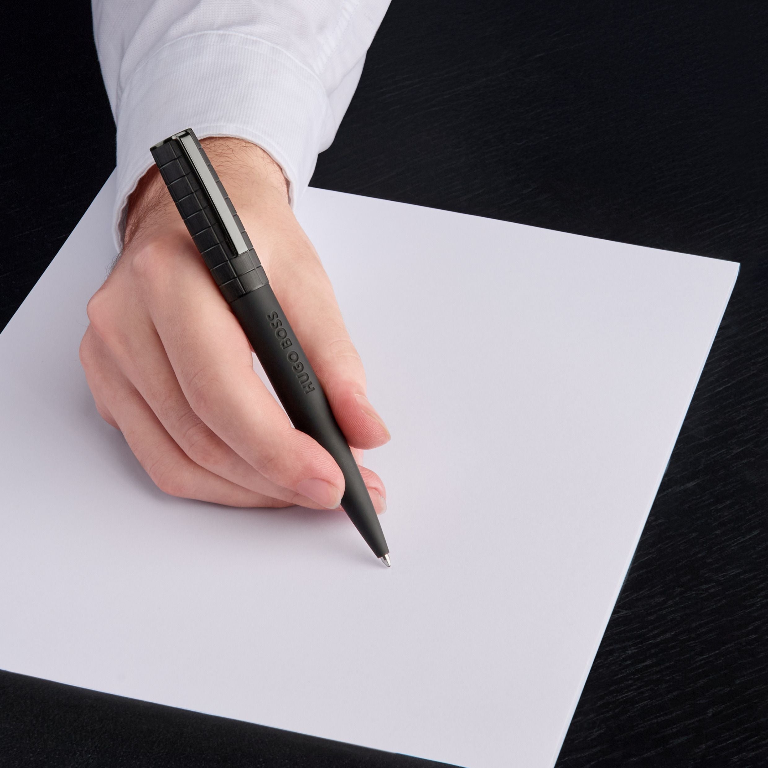 HUGO BOSS HSK5744A - Ballpoint pen Arche Bauhaus Black