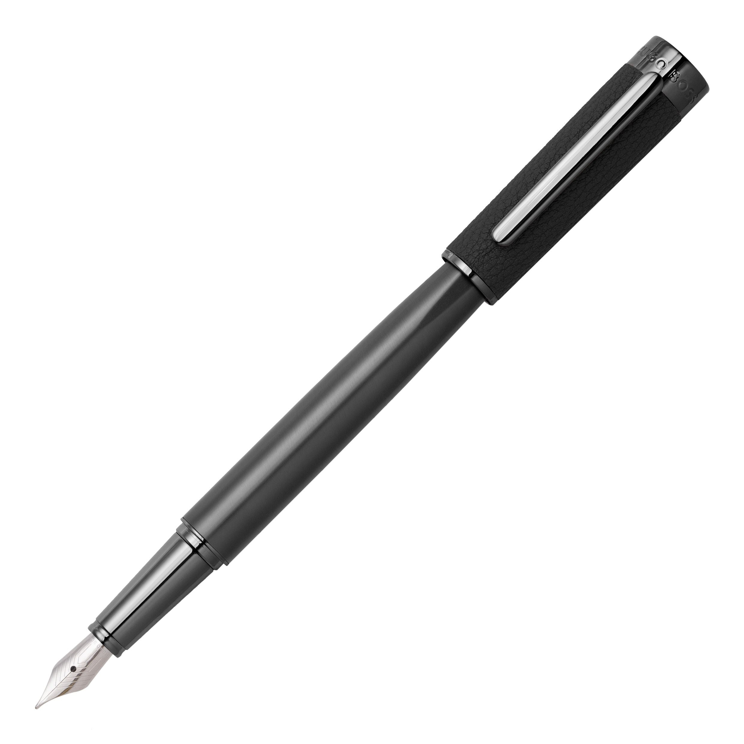 HUGO BOSS Fountain Pen Corium Black | HSU3892A