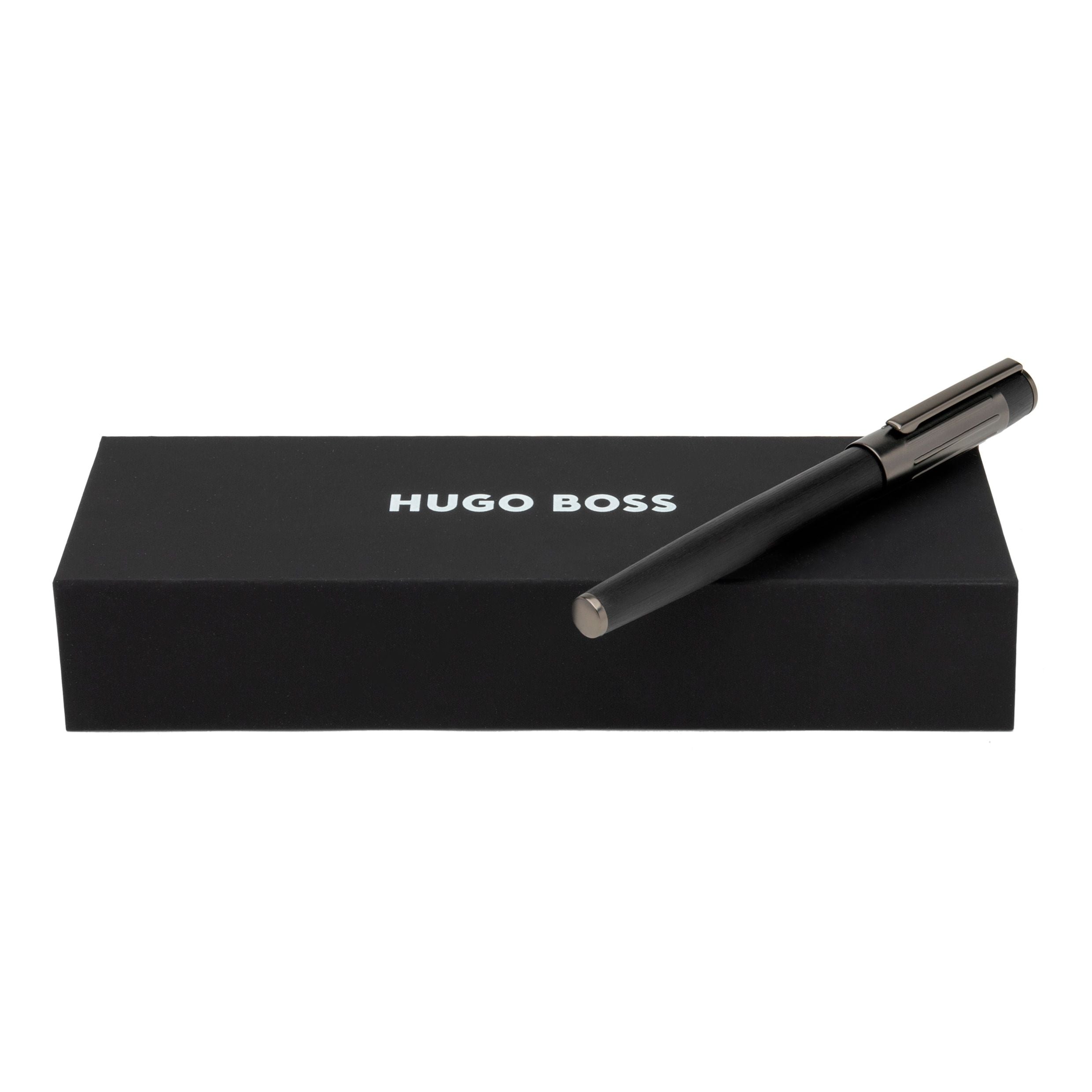 HUGO BOSS HSV3065A-Rollerball pen Gear Ribs Black