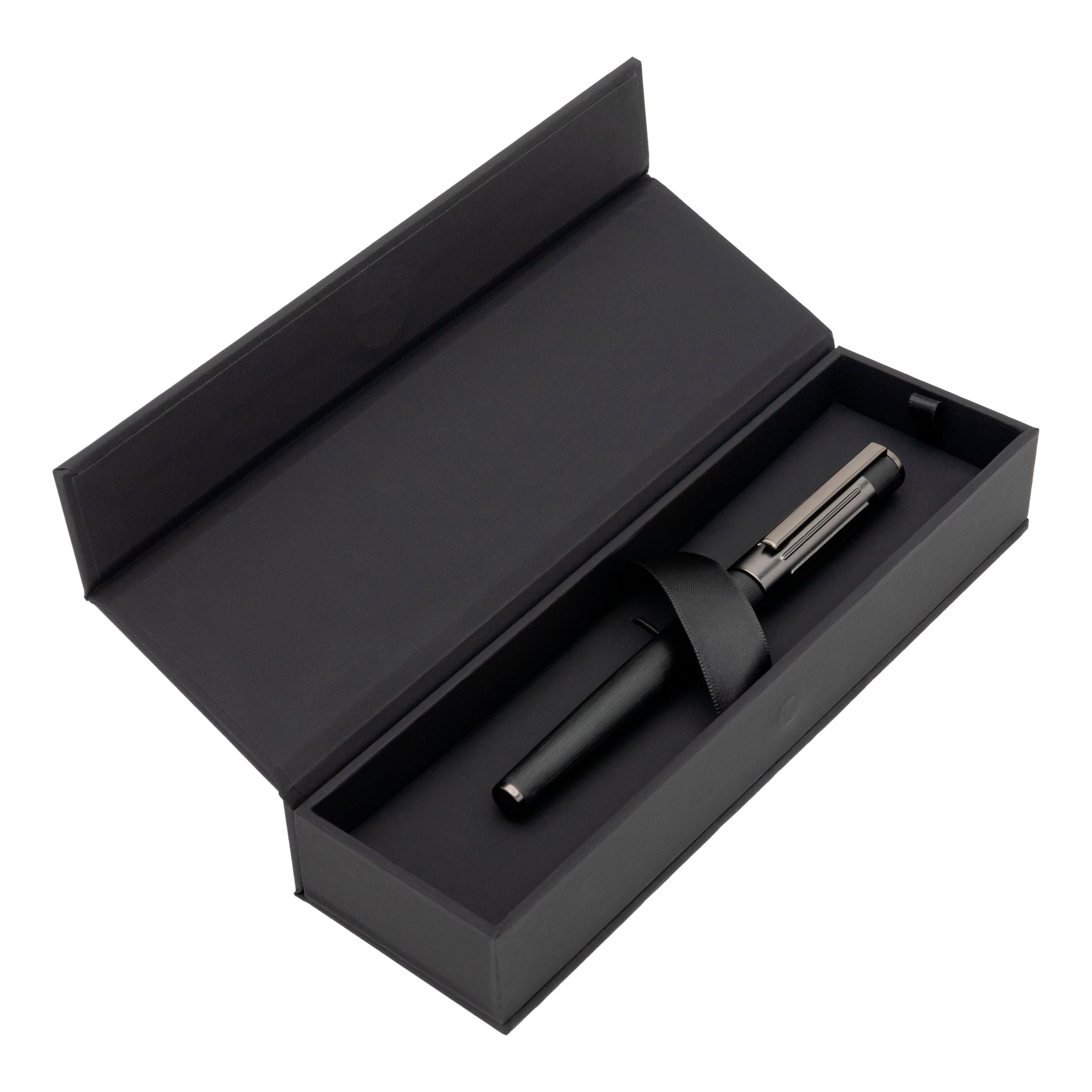 HUGO BOSS HSV3065A-Rollerball pen Gear Ribs Black