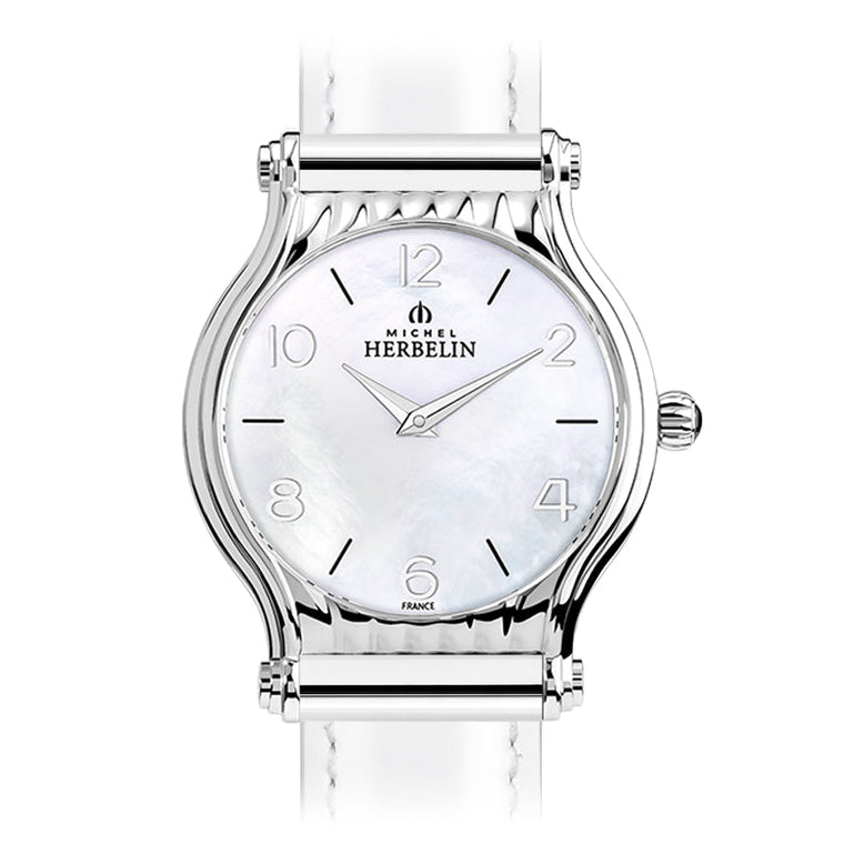 HERBELIN Antares Round Silver & Mother of Pearl Women’s Watch Head | H.17447/29