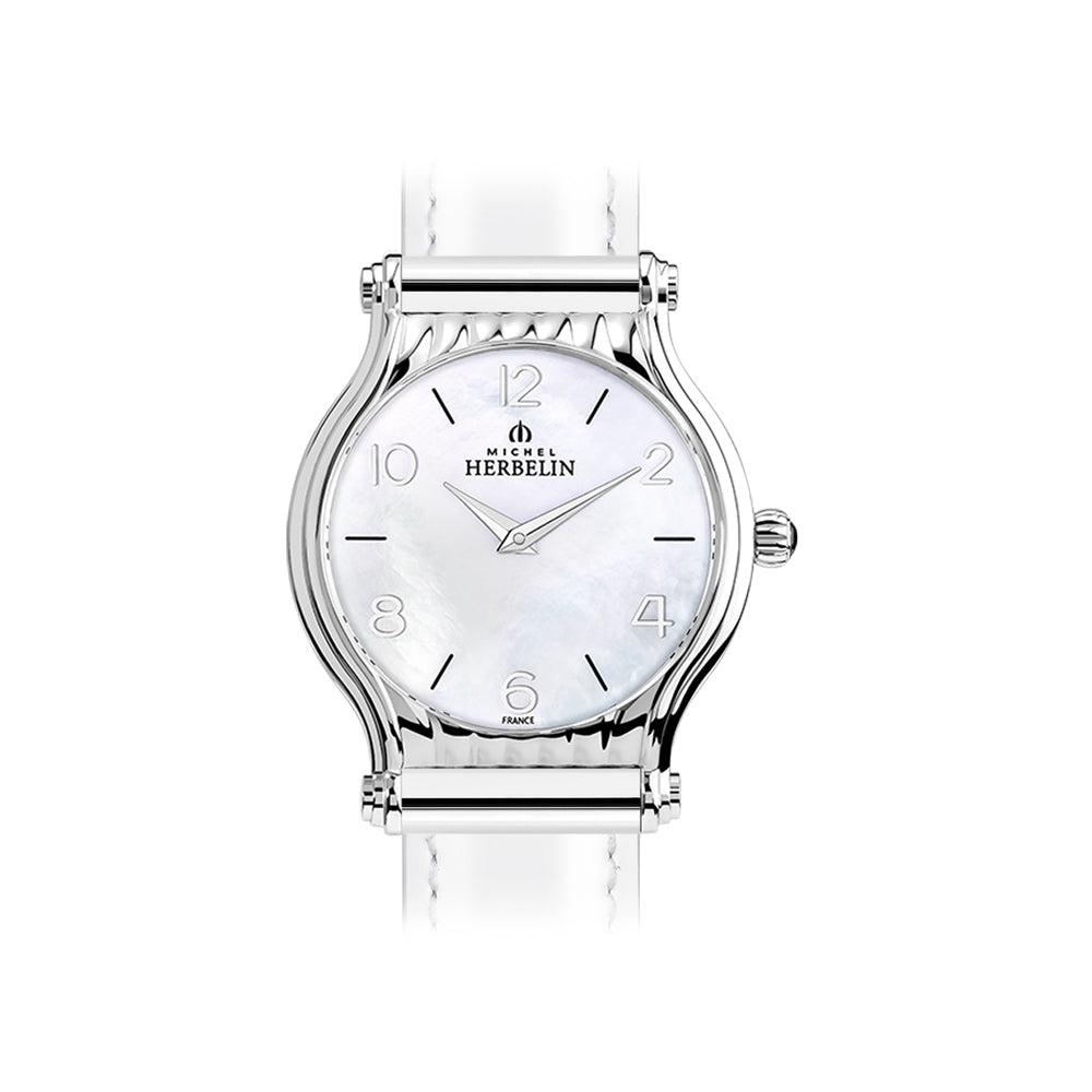 HERBELIN Antares Round Silver & Mother of Pearl Women’s Watch Head | H.17447/29