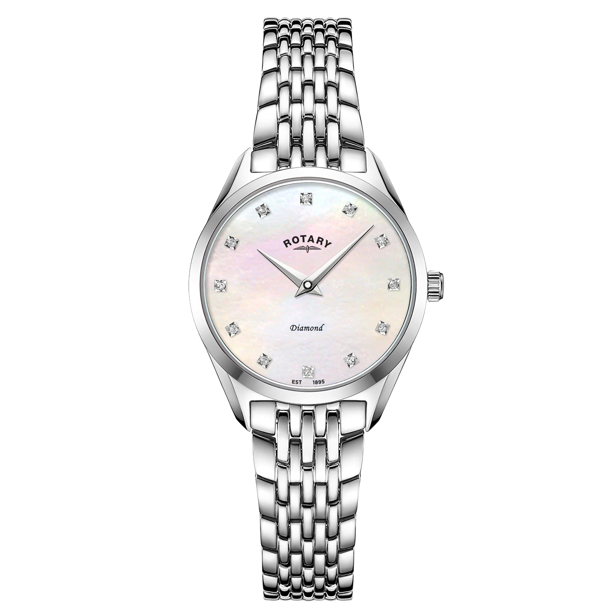 Rotary Women's Ultra Slim Steel Watch | LB08010/07/D