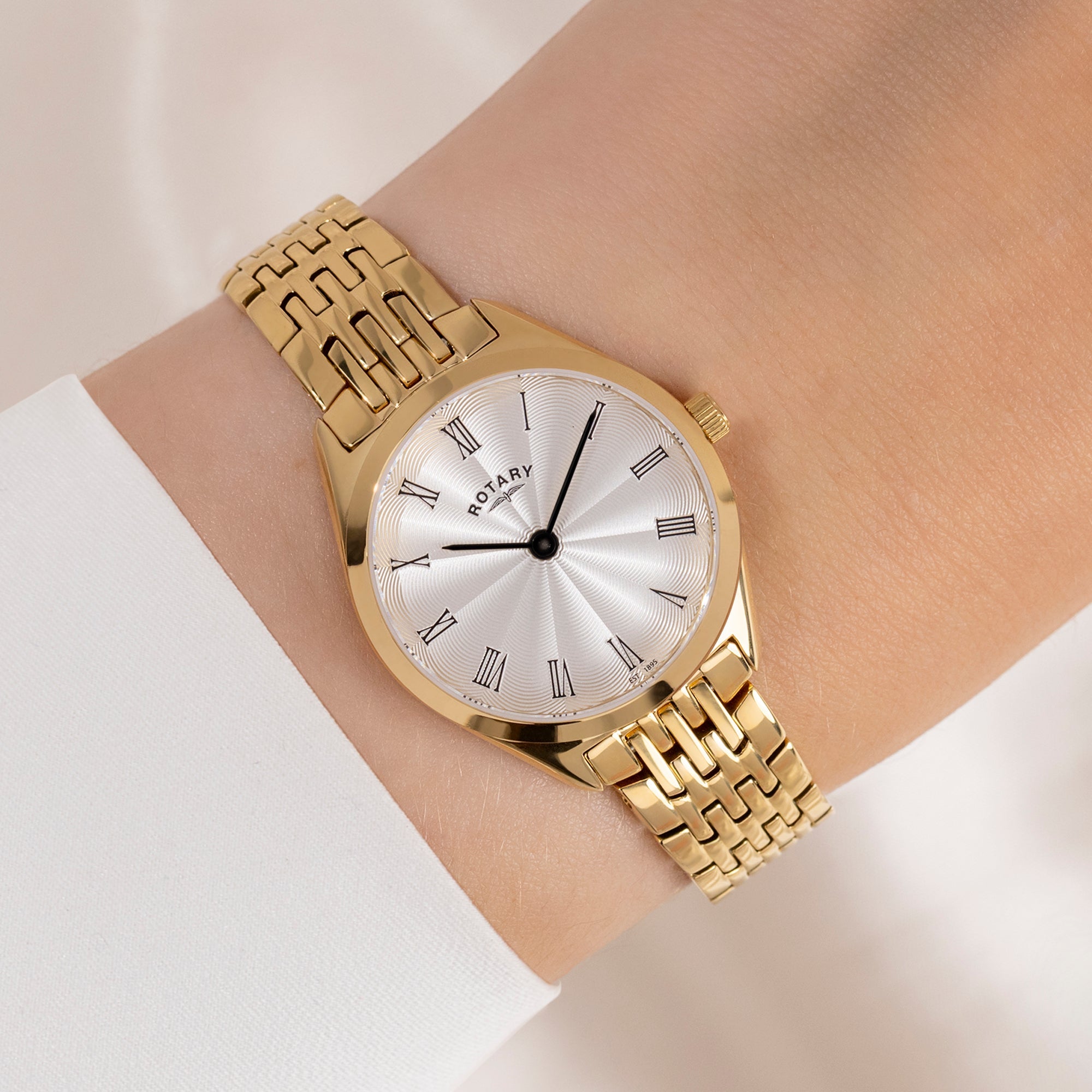 Rotary Women's Ultra Slim Gold PVD Watch | LB08013/01