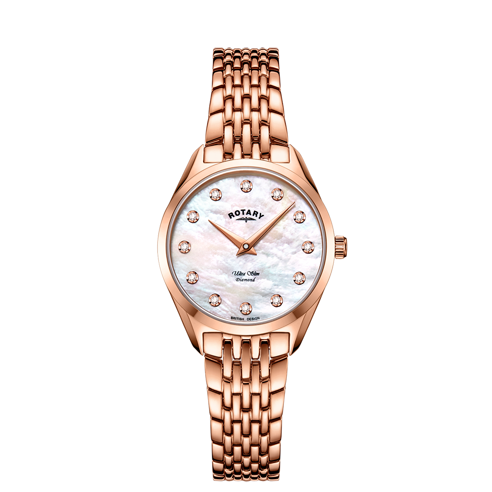 Rotary Ultra Slim Diamond Set Watch | LB08014/41/D