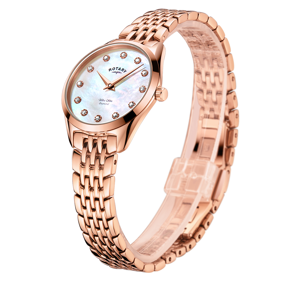 Rotary Ultra Slim Diamond Set Watch | LB08014/41/D