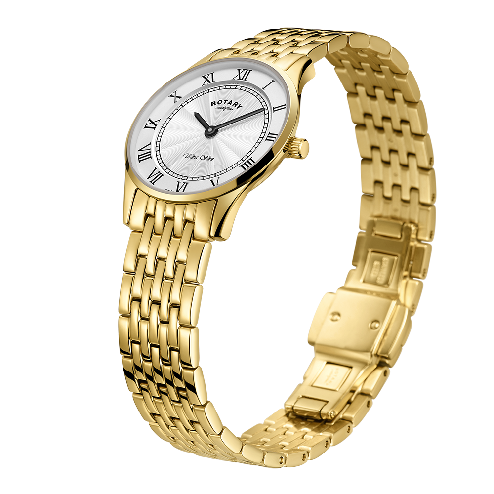 Rotary Ultra Slim Silver Dial and Silver Steel Bracelet 27mm Unisex Watch | LB08303/01