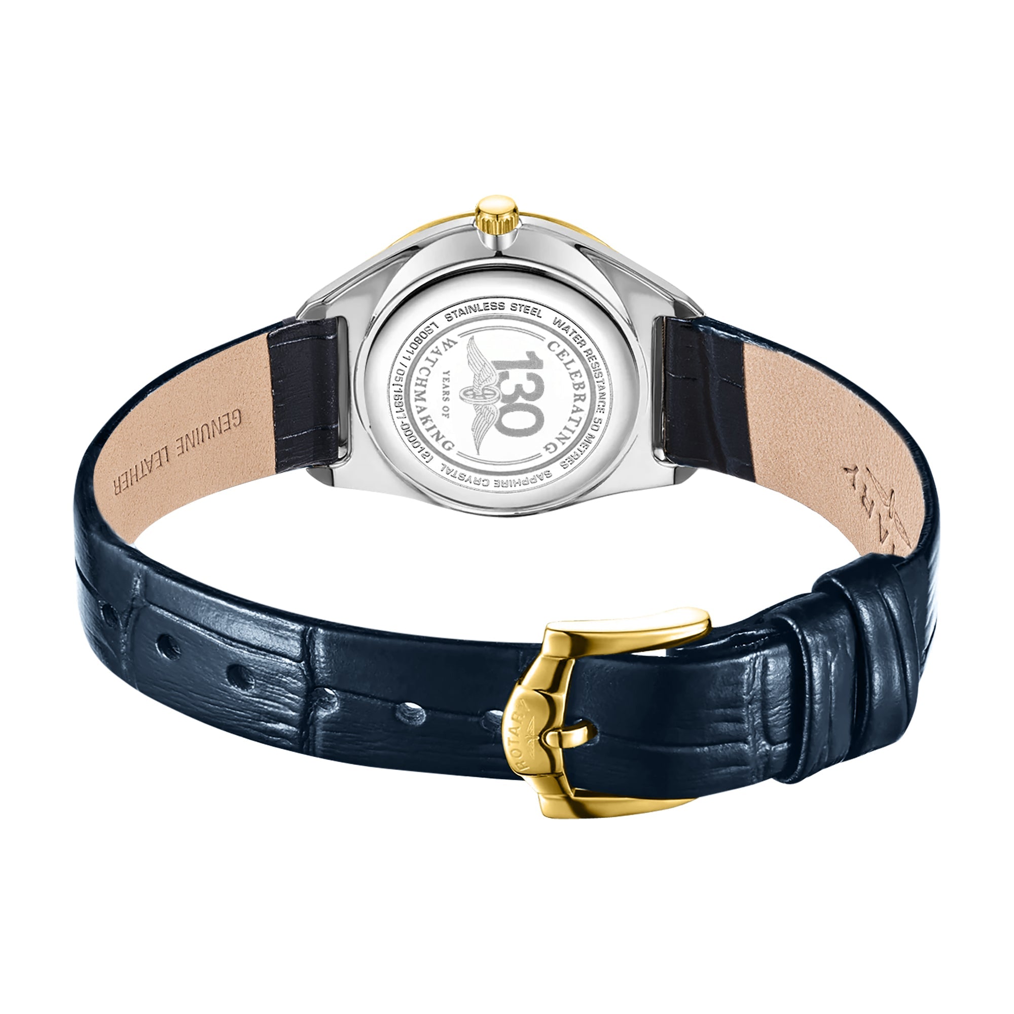 Rotary Ultra Slim Blue Dial and Blue Leather 27mm Women's Watch | LS08011/05