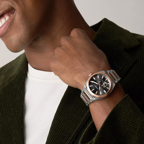 Fossil Everett Automatic Black Dial Men's Watch | ME3277