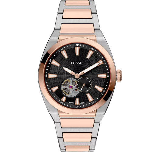 Fossil Everett Automatic Black Dial Men's Watch | ME3277