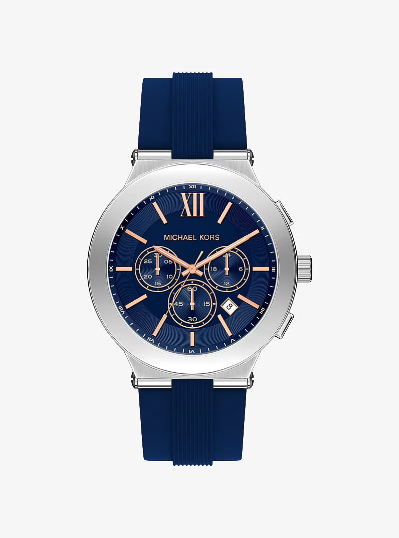 Michael Kors Billie Blue Dial and Blue Silicone Strap 46mm Men's Watch | MK9254