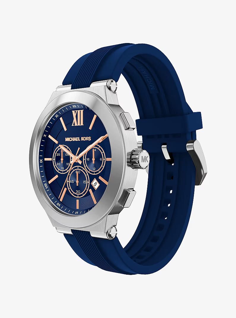 Michael Kors Billie Blue Dial and Blue Silicone Strap 46mm Men's Watch | MK9254