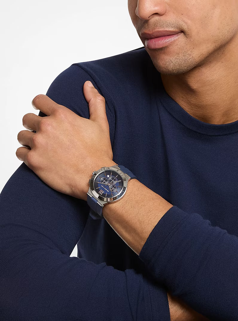 Michael Kors Billie Blue Dial and Blue Silicone Strap 46mm Men's Watch | MK9254