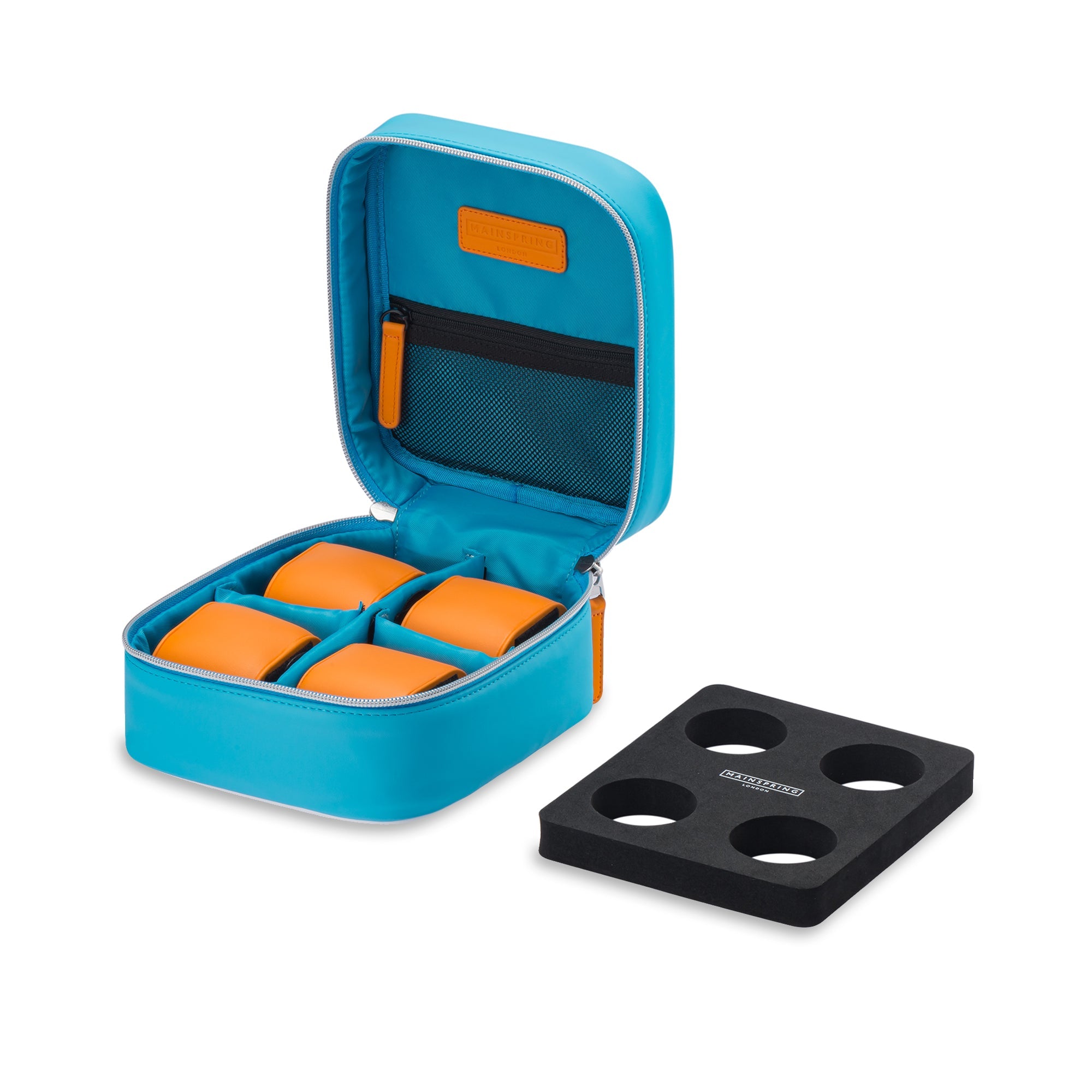 Sidecar 4-Slot Watch Collector Pouch - Gulf Blue