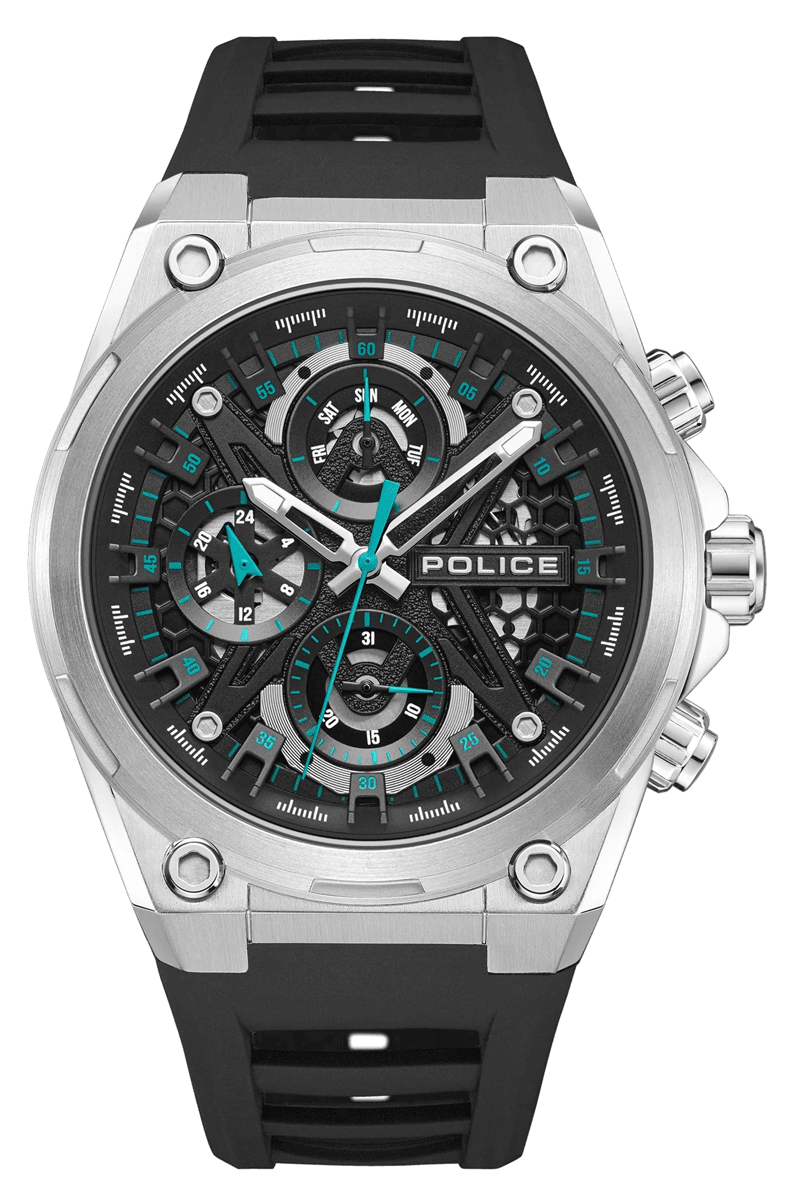 Police Sonic Black Silicone Men's Watch | PEWGQ0054301