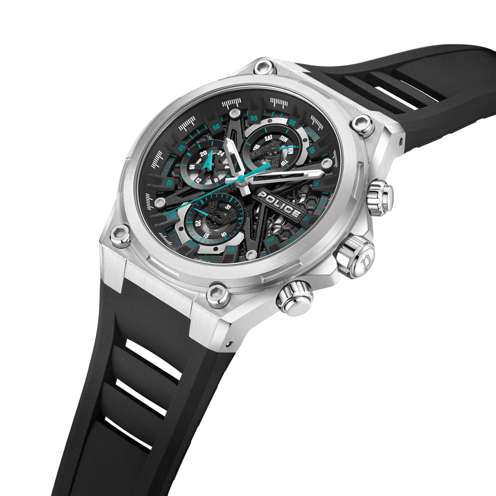 Police Sonic Black Silicone Men's Watch | PEWGQ0054301
