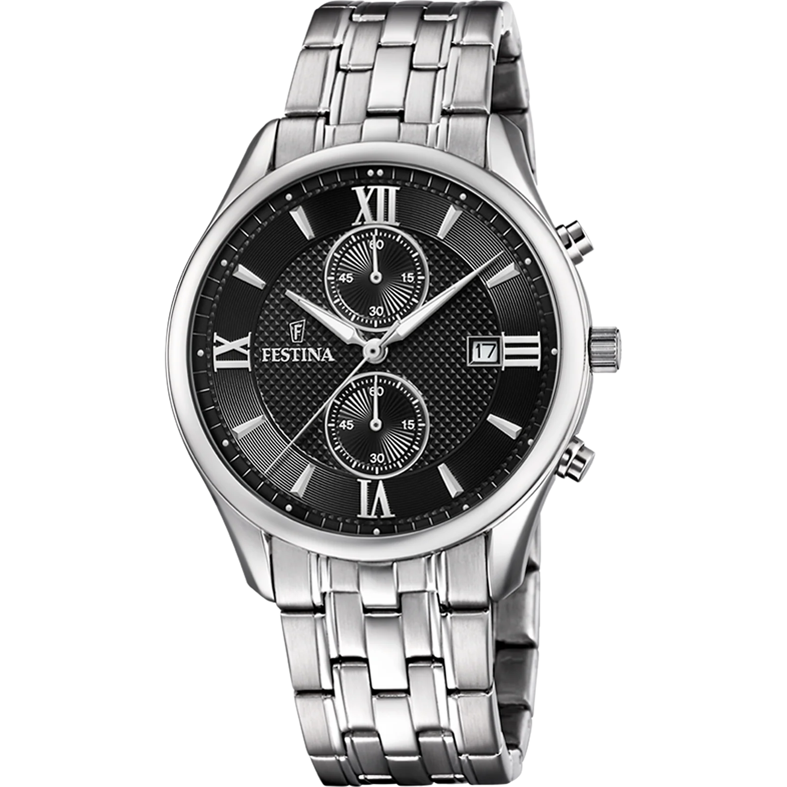 Festina Timeless Chronograph Black Stainless Steel Men's Watch | F6854/8