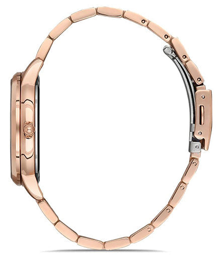 Bigotti Rose Gold Women's Watch, White Dial, Leather Strap | BG.1.10252-2