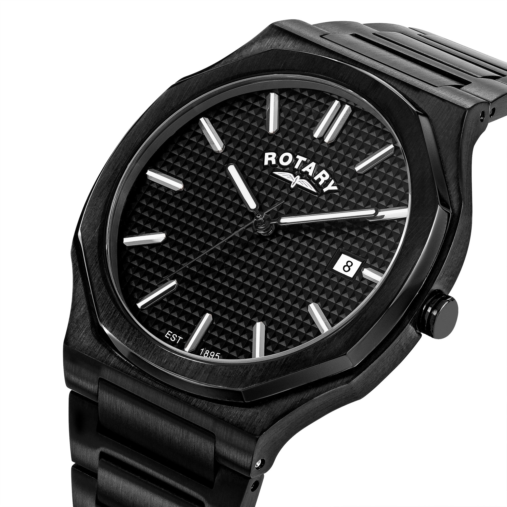 Rotary Men's Heritage Slim Blk PVD Watch | RGB10020/04