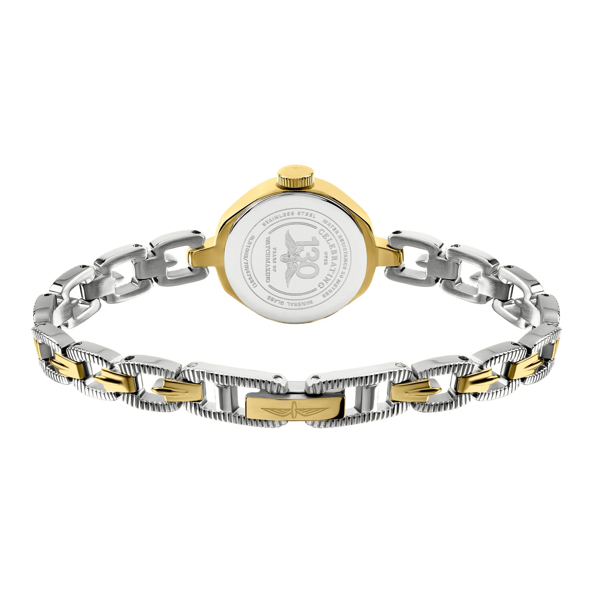 Rotary 1895 White Dial and White Steel Bracelet 20mm Women's Watch | RLB10003/70