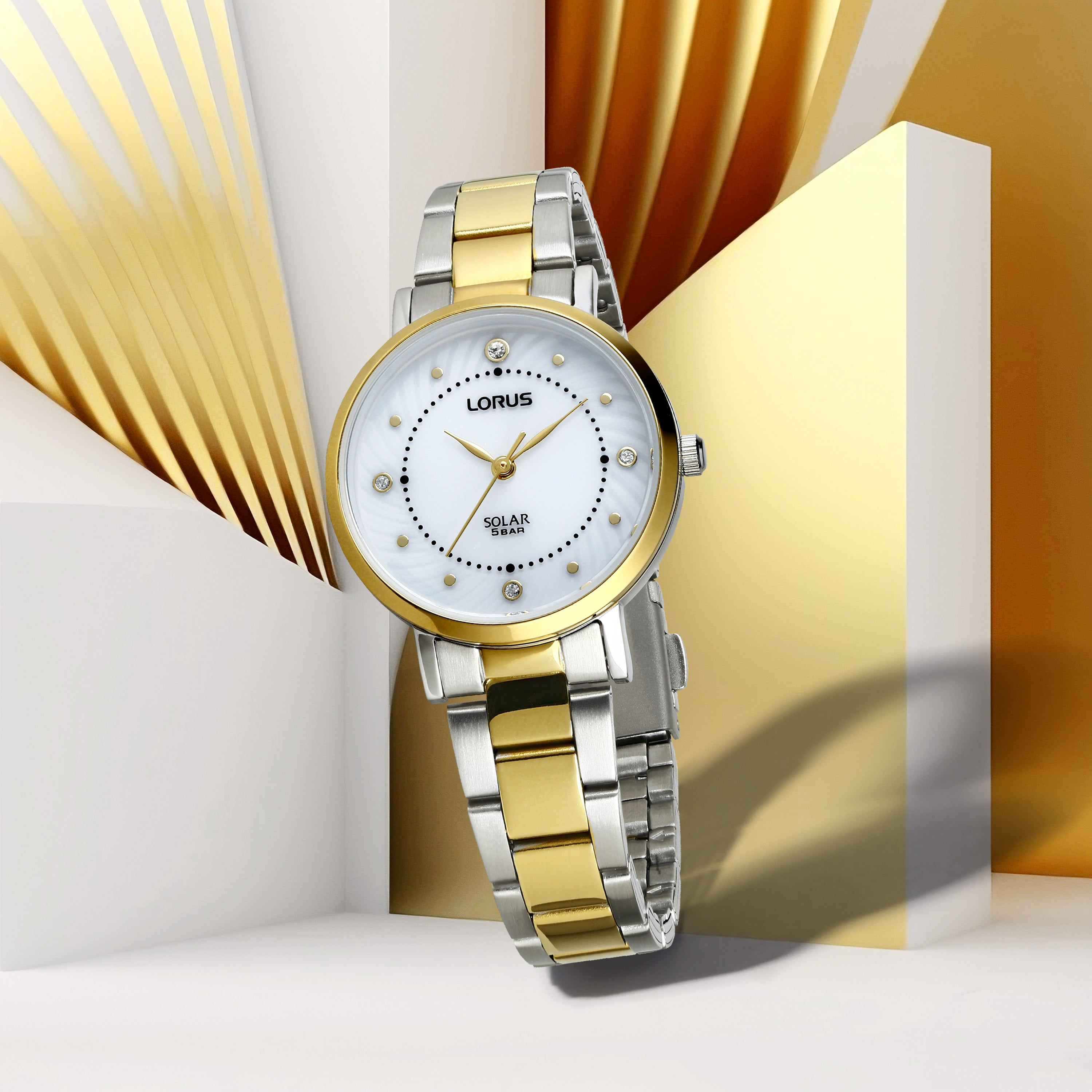 Lorus Two-Tone Silver Dial Woman's Watch | RY524AX9