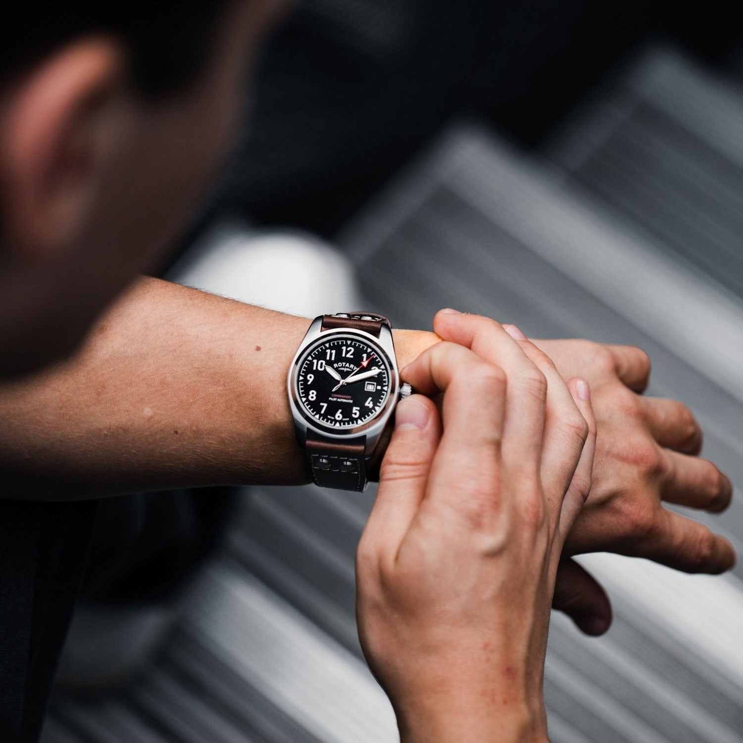 Rotary RW 1895 Pilot Automatic Watch | GS05470/19