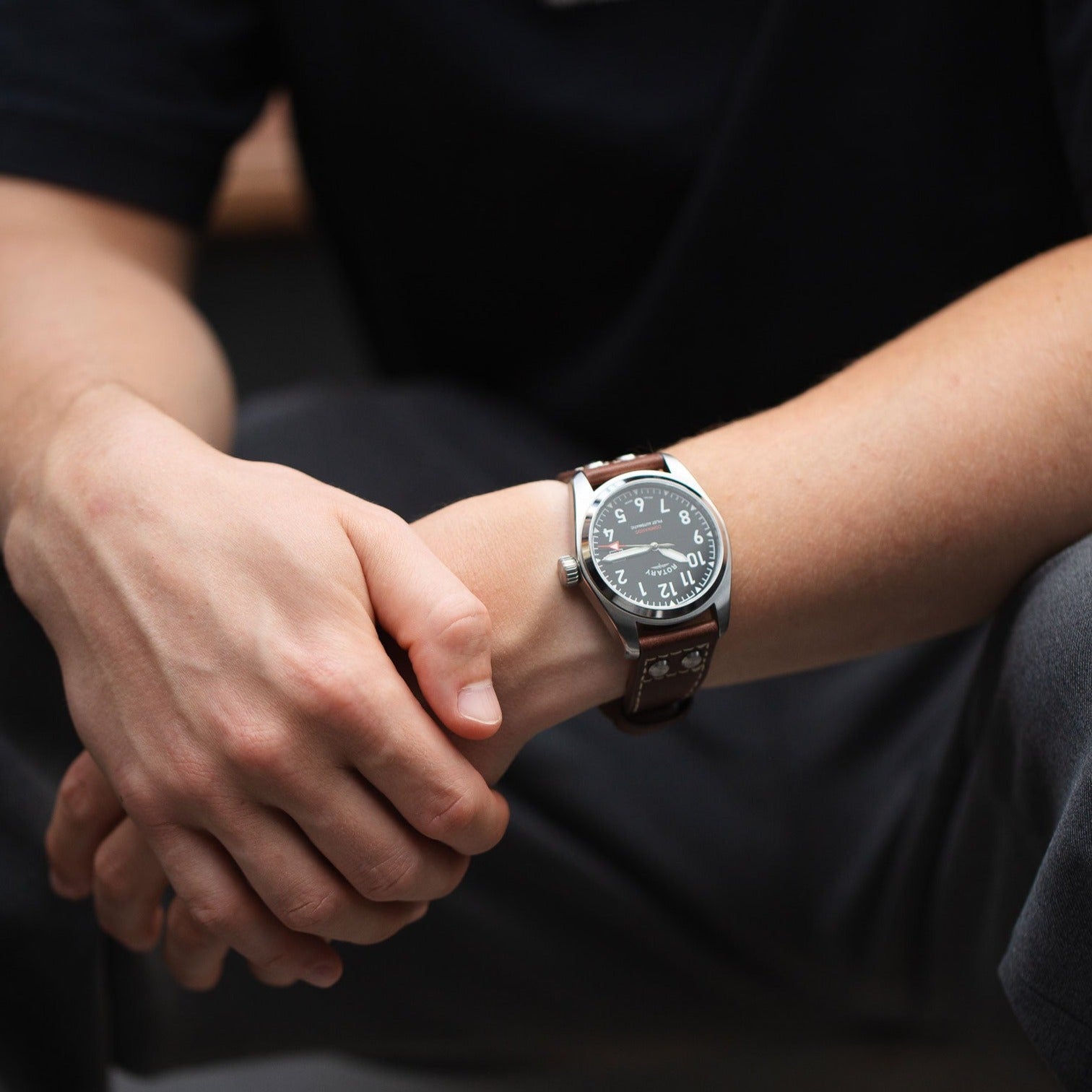 Rotary RW 1895 Pilot Automatic Watch | GS05470/19