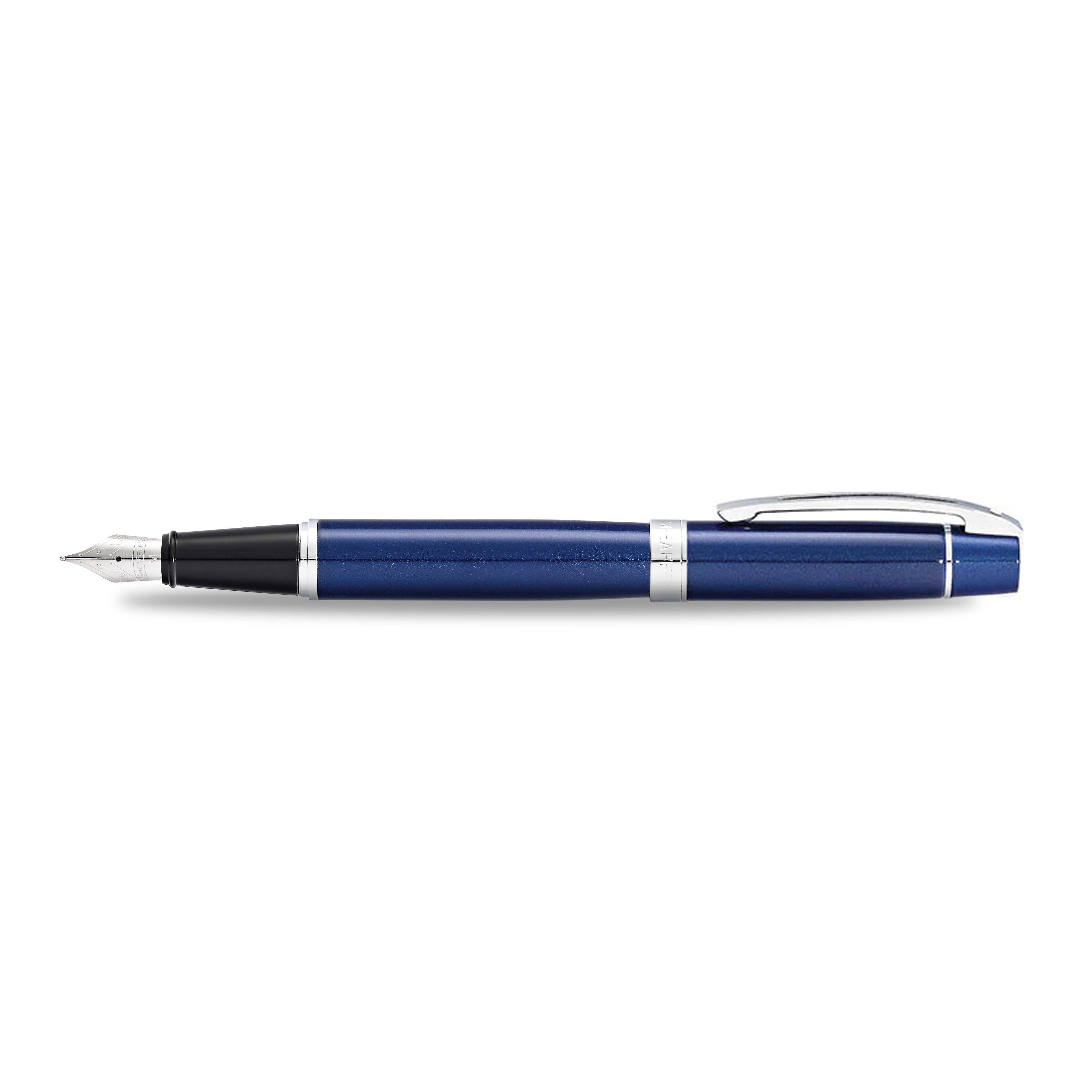 Sheaffer 300 Glossy Blue Fountain Pen With Chrome Trims | E0934153