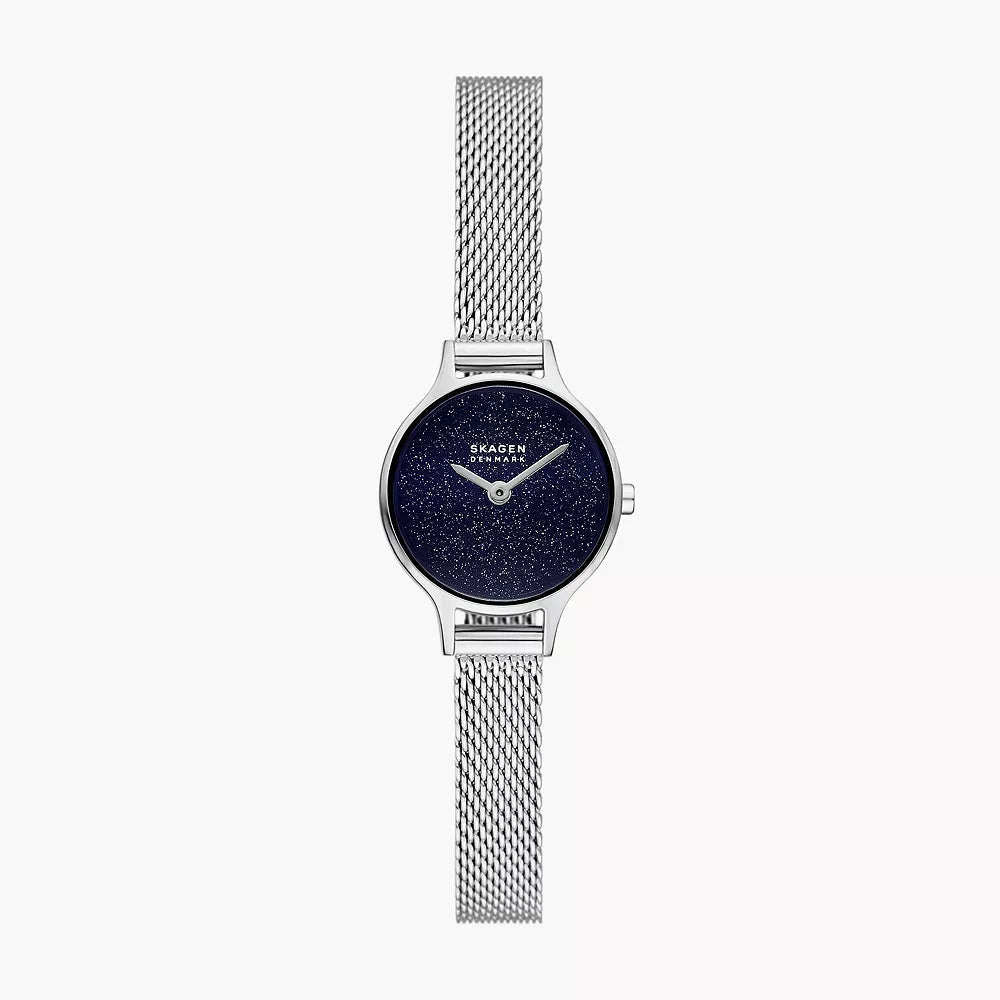 Skagen Anita Micro Two-Hand Silver Stainless Steel Mesh Strap Women's Watch | SKW3172