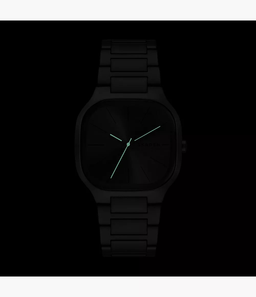 Skagen Mellem Three-Hand Blue Dial Leather Men's Watch | SKW6936