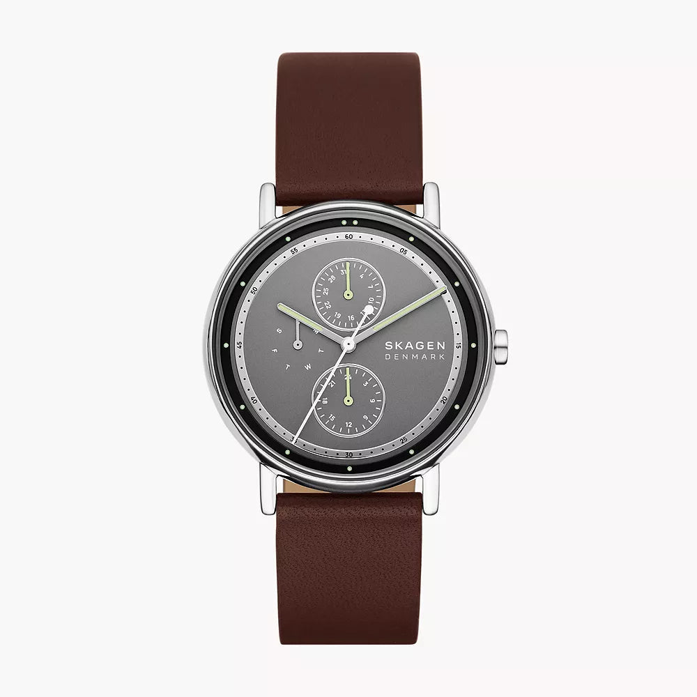 Skagen Asignatur Multifunction Brown Leather Men's Watch | SKW6941