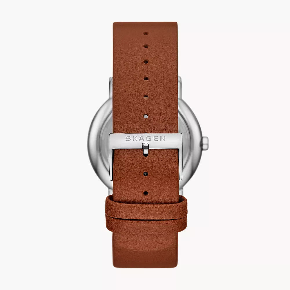 Skagen Signatur Multifunction Brown Leather Men's Watch | SKW6942