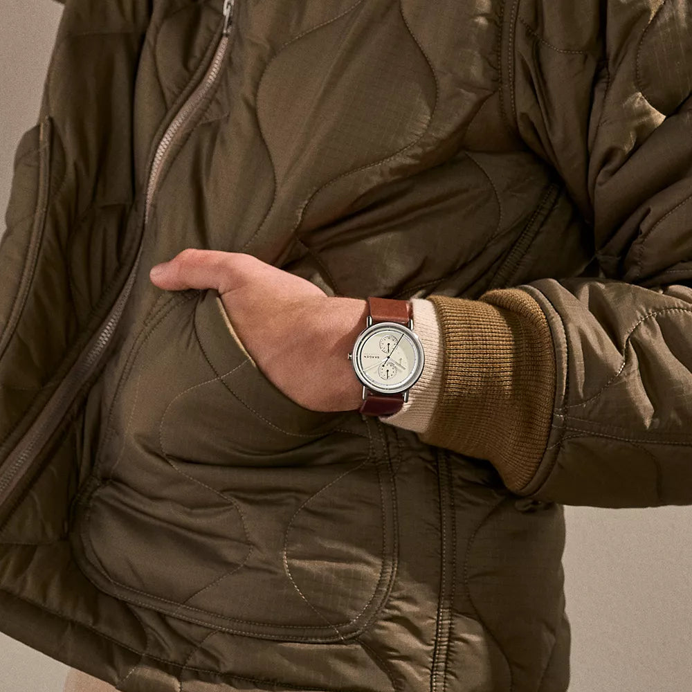 Skagen Signatur Multifunction Brown Leather Men's Watch | SKW6942