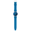 Swatch Polablue Blue Dial Transparent Case Blue Strap Unisex Watch | SO29K702