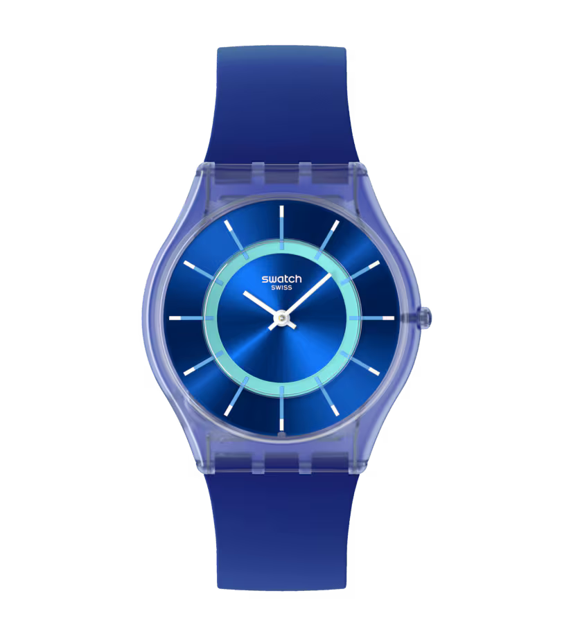 Swatch Jammy Grape Dream Blue Dial and Rubber Strap Unisex Watch | SS08I100