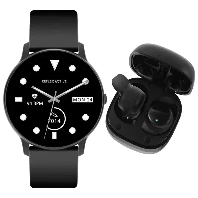 Reflex Active Series 36 Black Smart Watch and Wireless Earbuds Set | RA36-2198-TWS