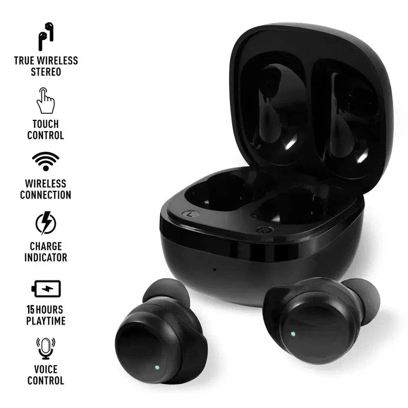 Reflex Active Series 36 Black Smart Watch and Wireless Earbuds Set | RA36-2198-TWS