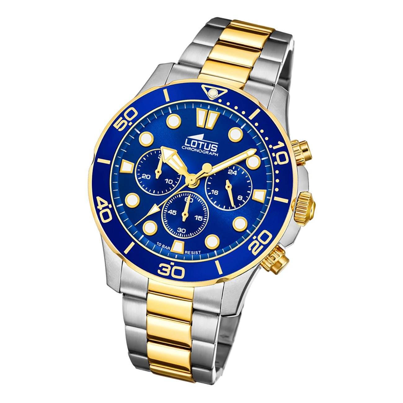 Lotus Excellent Blue Dial Chronograph Stainless Steel Men’s Watch | 18757/1