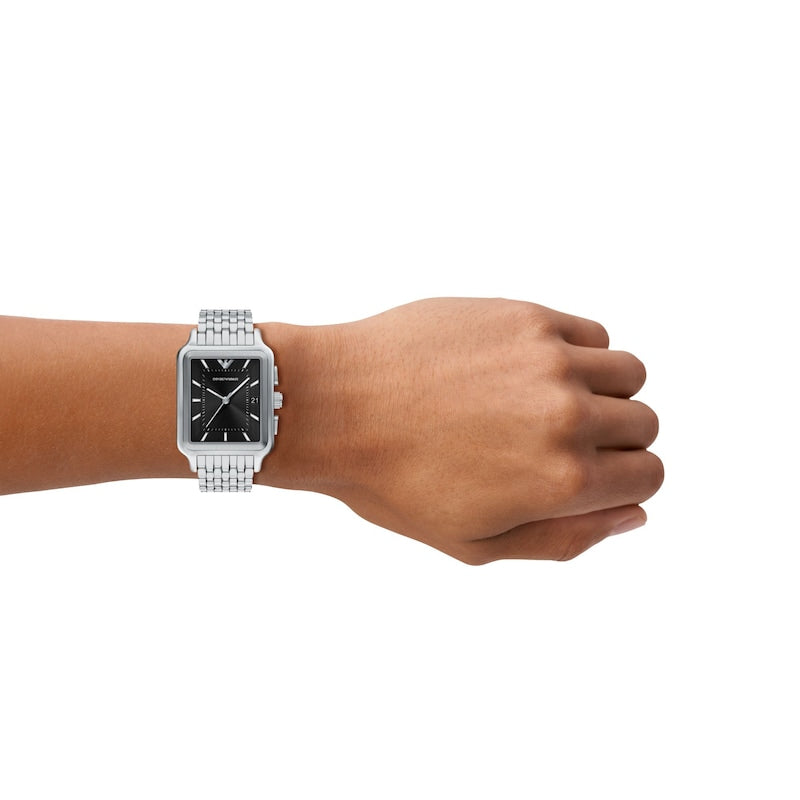 Emporio Armani Vintage Black Dial and Silver Steel Bracelet 32mm Unisex Watch | AR11755