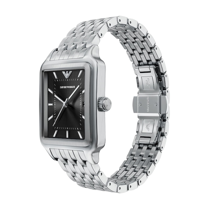 Emporio Armani Vintage Black Dial and Silver Steel Bracelet 32mm Unisex Watch | AR11755