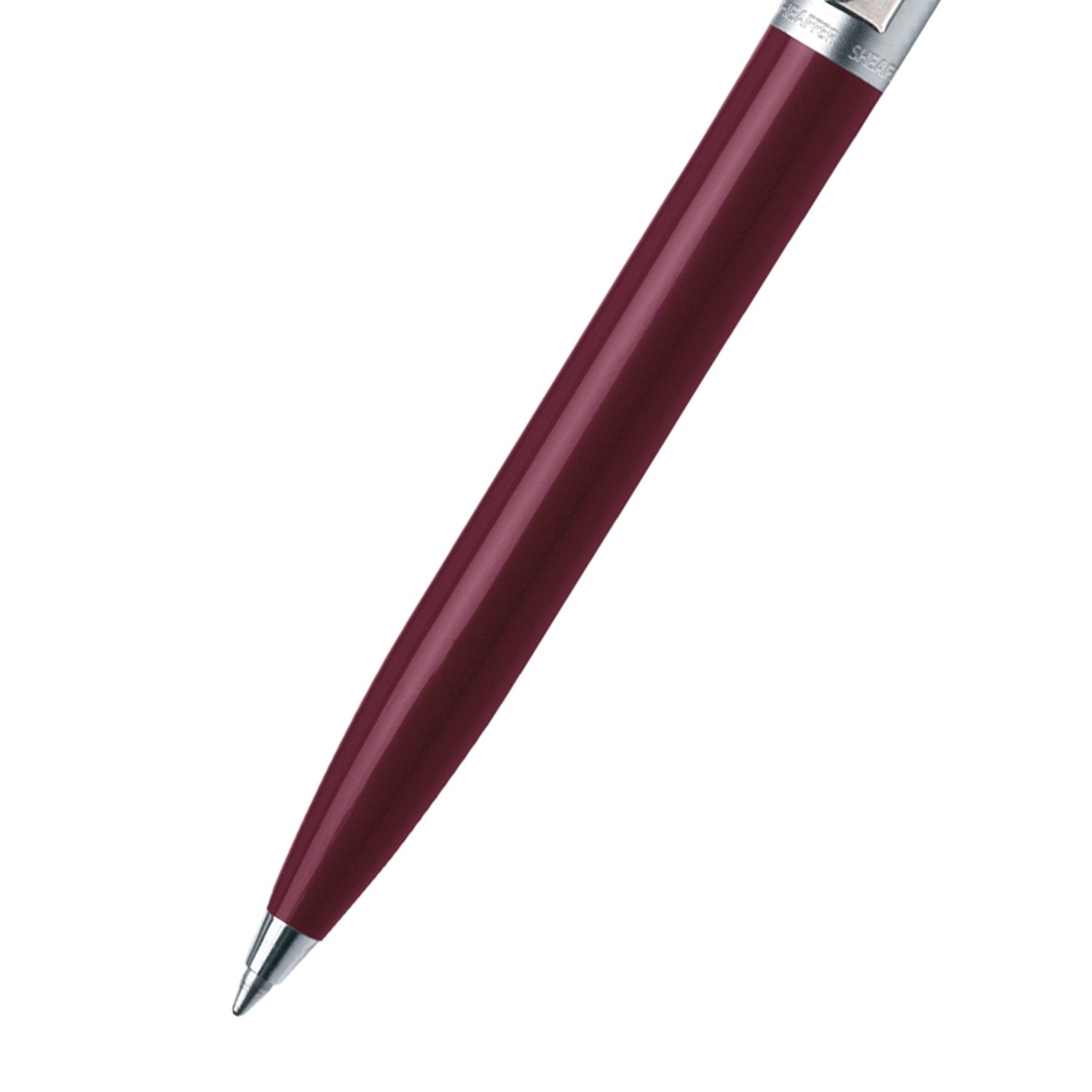 Sheaffer Sentinel Burgundy and Chrome Ballpoint Pen With Chrome Trims | E23217251