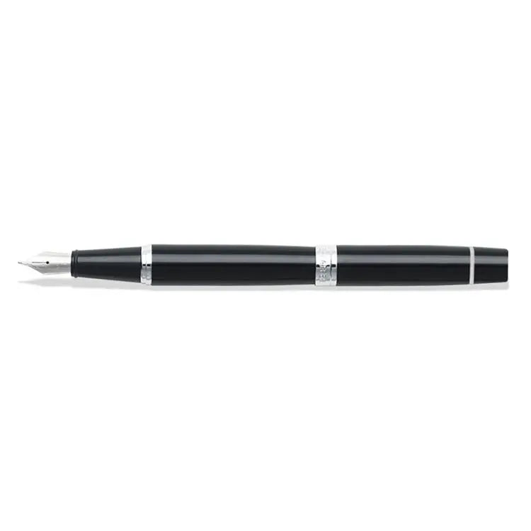 Sheaffer 300 Glossy Black Fountain Pen With Chrome Trims